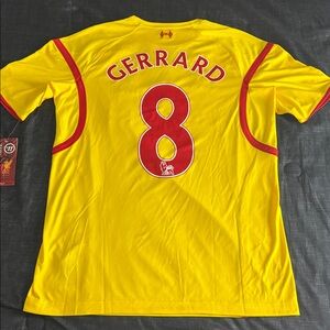 Liverpool FC #8 Steven Gerrard 2014-15 Warrior Third Jersey RARE
